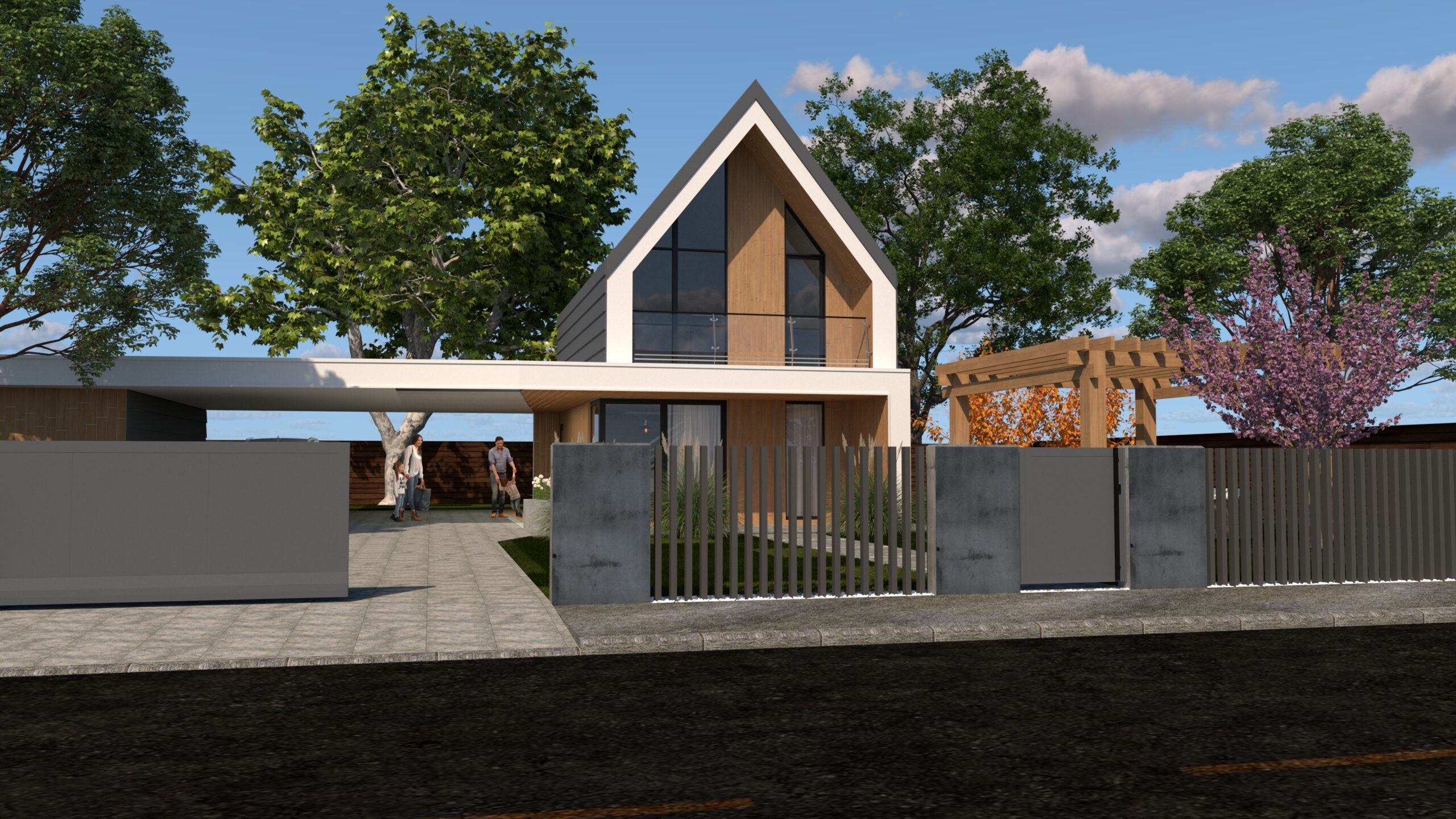 Ogrodzenie z blachy - model F07